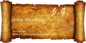 John Gizella névjegykártya