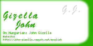 gizella john business card